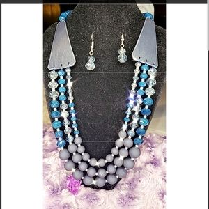 " Blue Magic" Necklace & Earrings Set